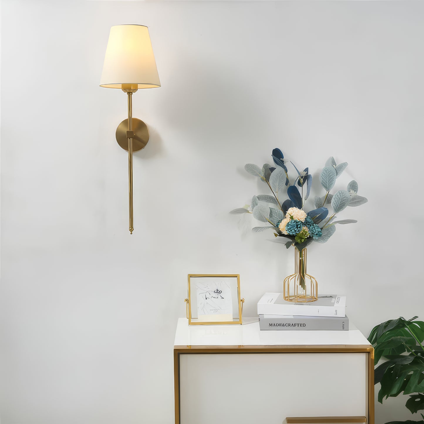 Σετ Επαναφορτιζόμενο Φωτιστικό Τοίχου Elegant Gold (2 τεμάχια)
